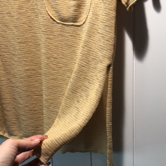 NWT Project Social T raw pocket semi sheer pinstripe v neck oversize XS - Picture 3 of 11